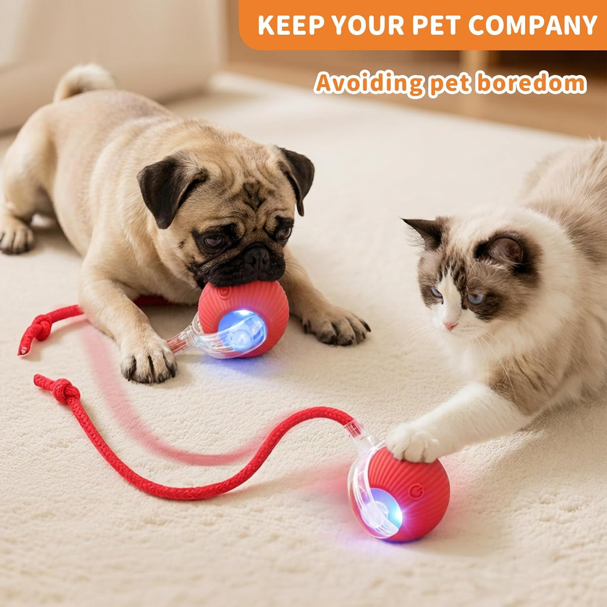 Cats Smart Automatic Ball Moving Chase Dogs Toy