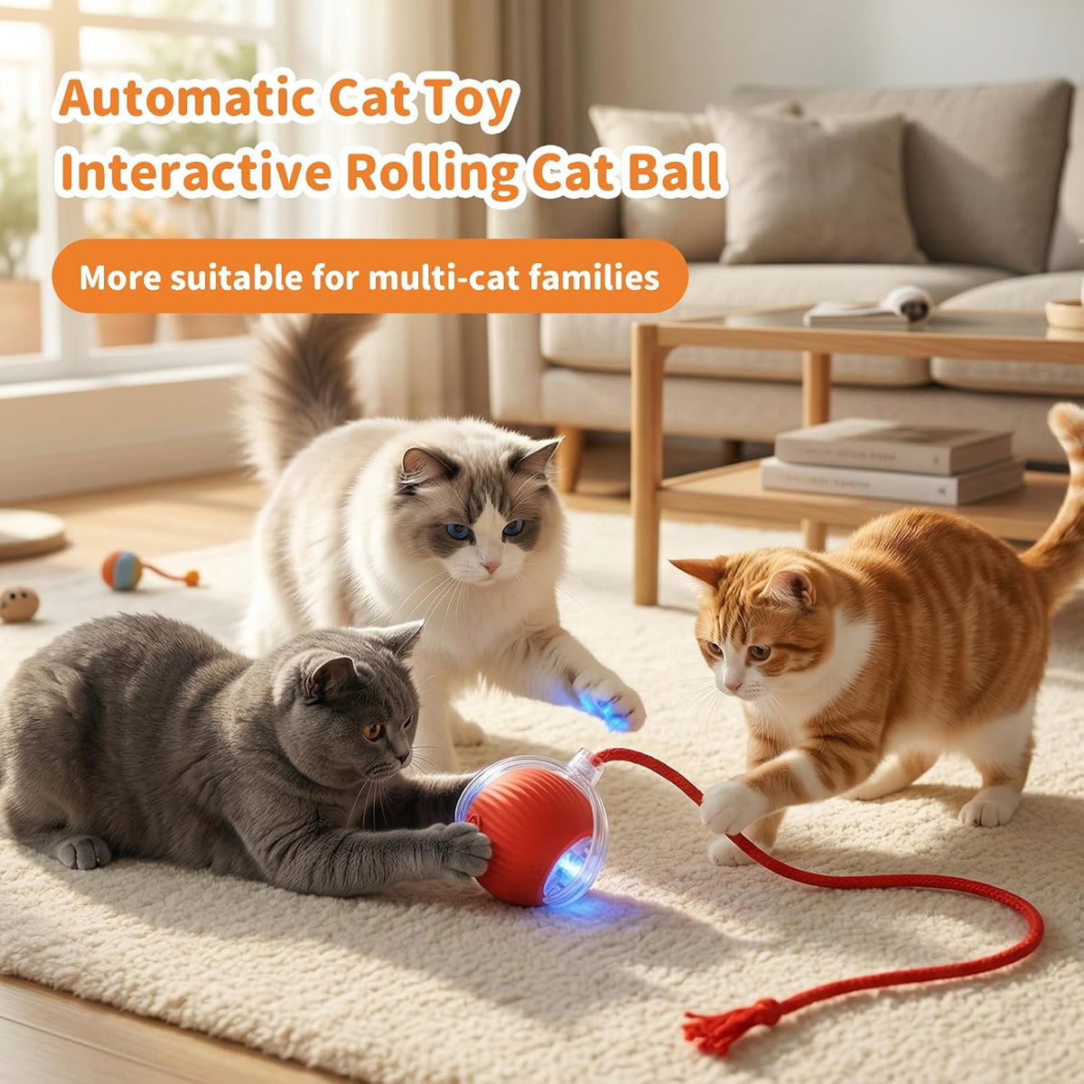 Cats Smart Automatic Ball Moving Chase Dogs Toy